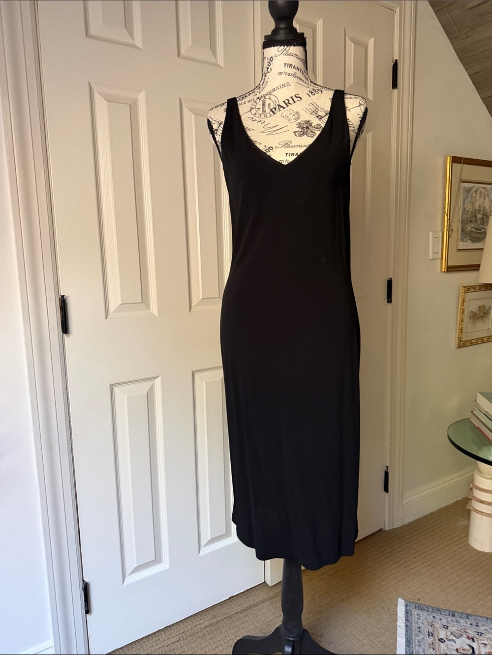 Ralph Lauren Black Midi Slip Dress